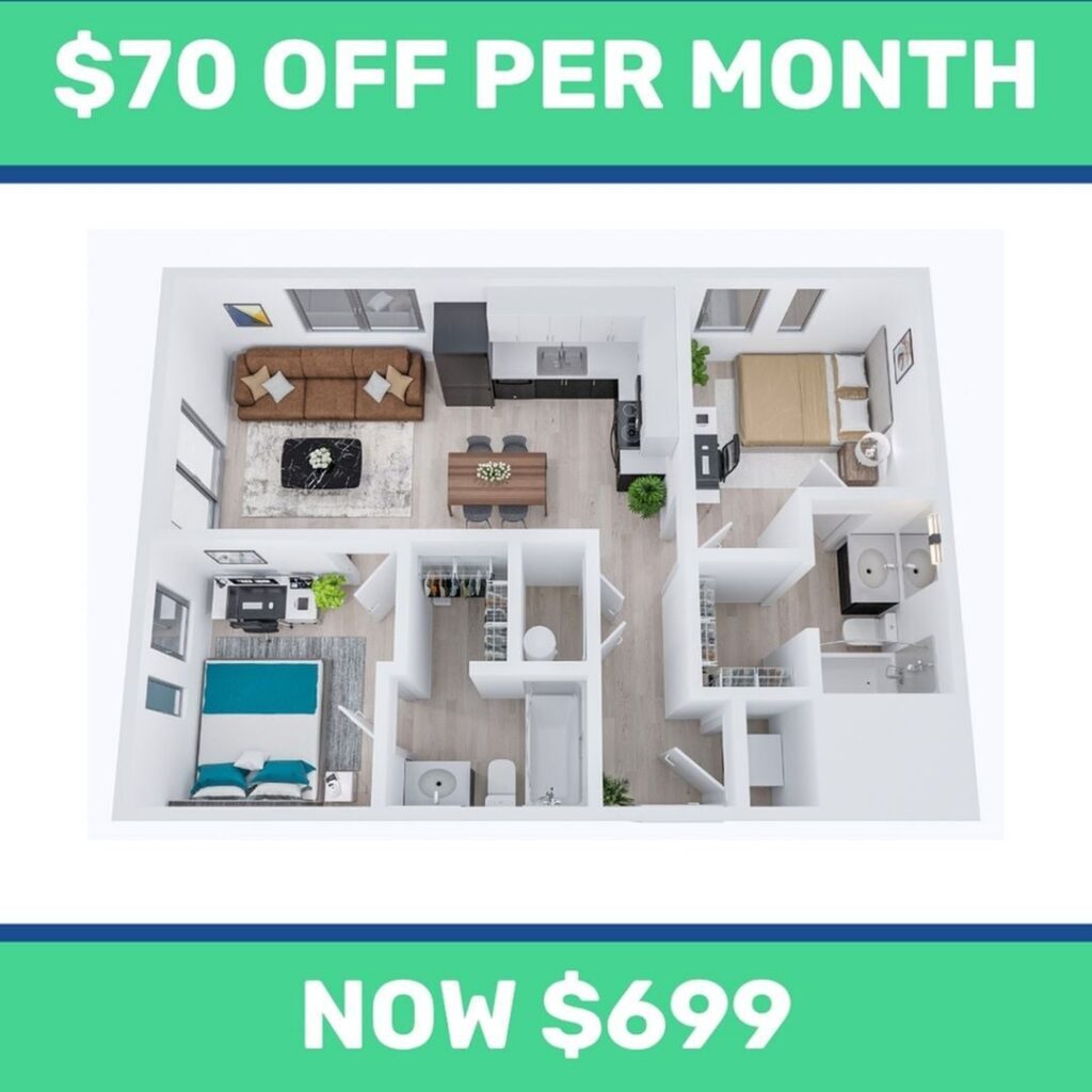 2BR/2BA – Moore