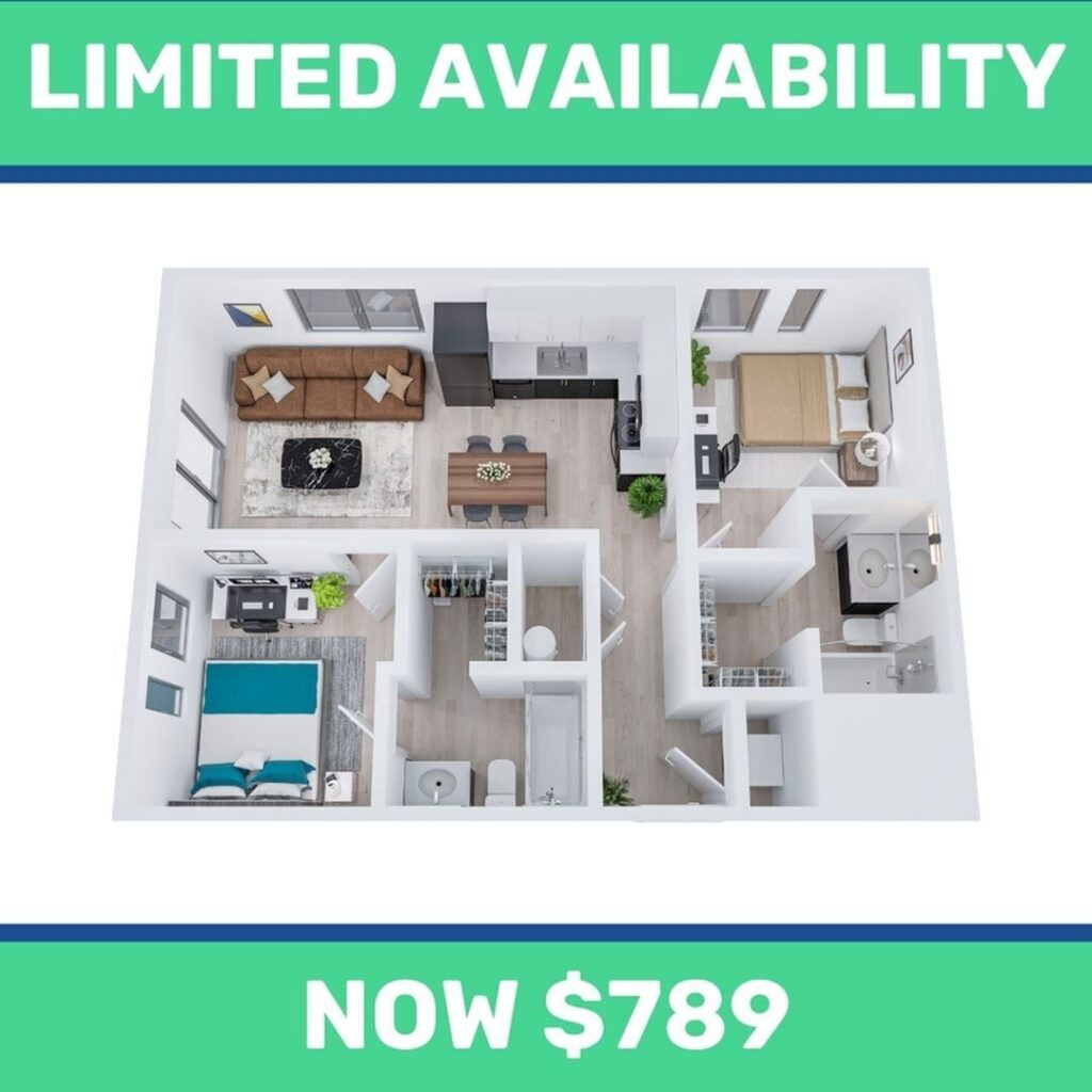 2BR/2BA – Moore